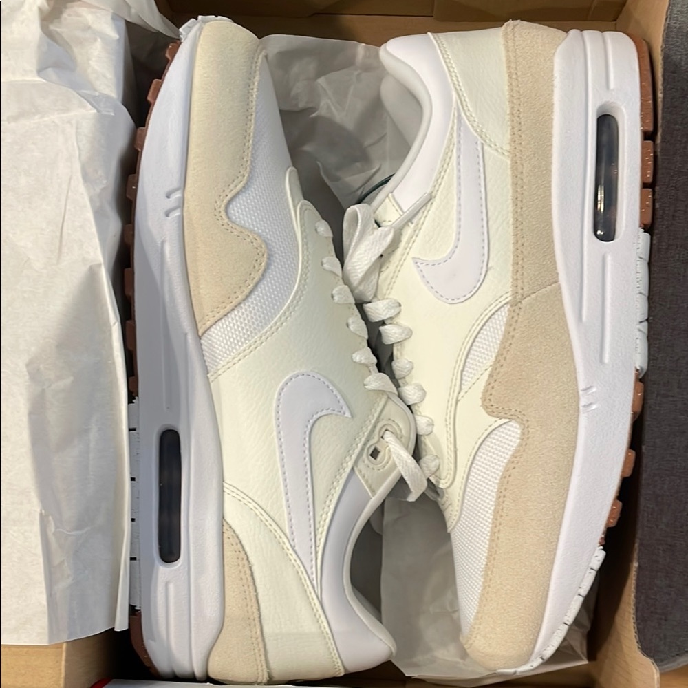 Nike Air Max 1 SC “Sail” White and Beige Sneakers